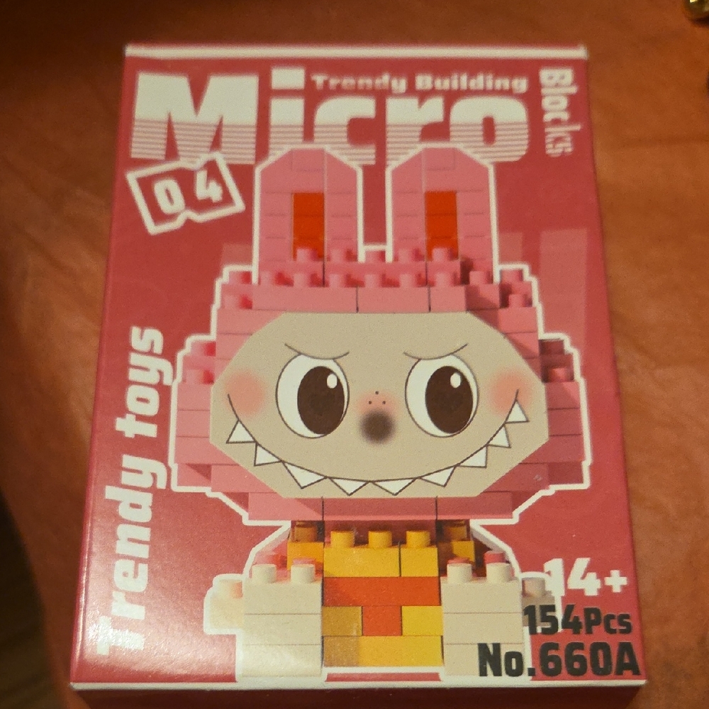 Trendy Toys Micro Building Block Set - Pink and Yellow Bunny